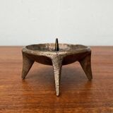 Brutalist Mid-Century Candle Holder in Bronze, 1960s