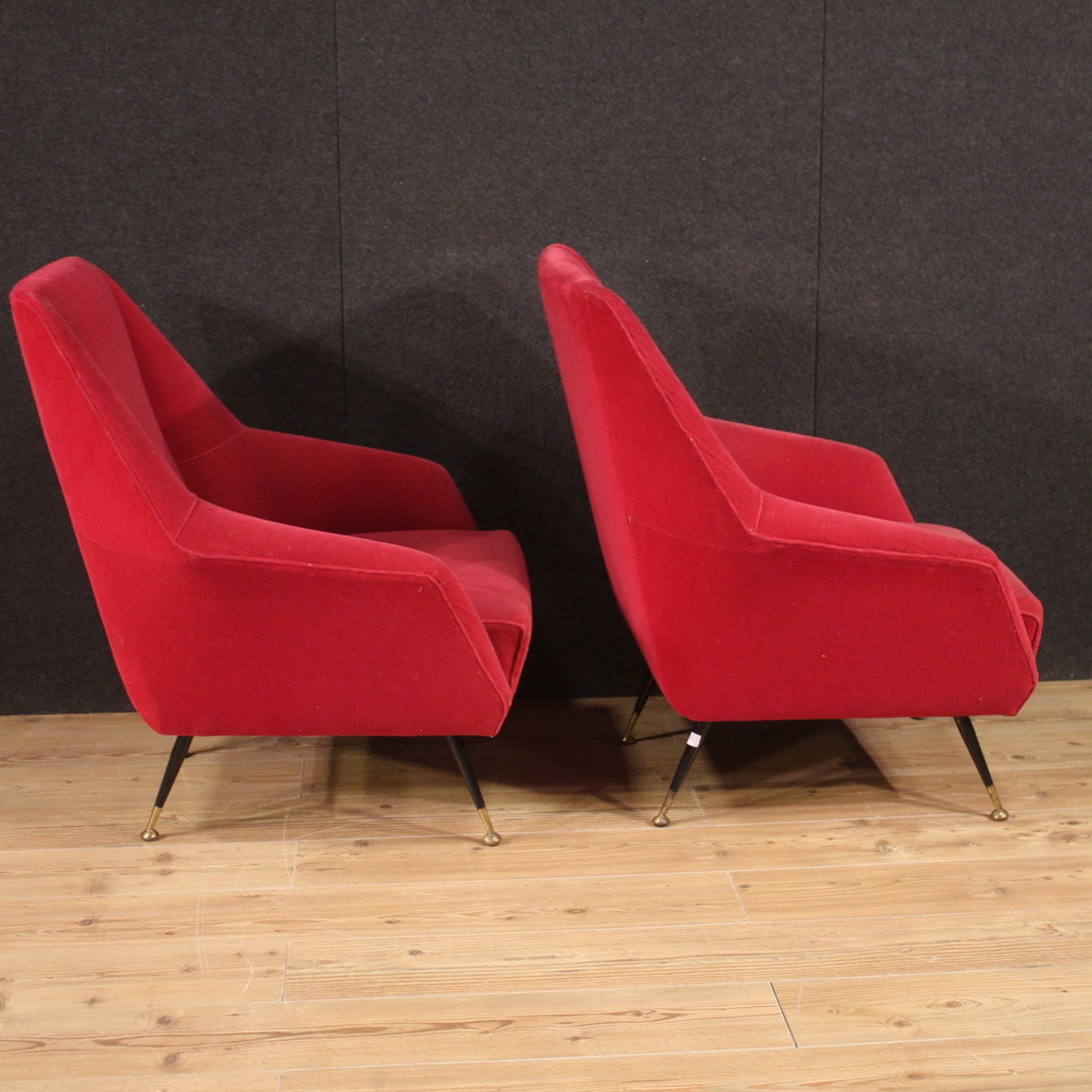 Paire de fauteuils italiens des années 60