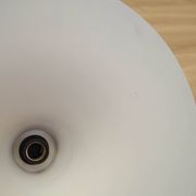 Danish pendant lamp 1960s with orange metal shade