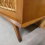 armoire en rotin pieds compas