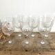 6 vintage cut crystal glasses