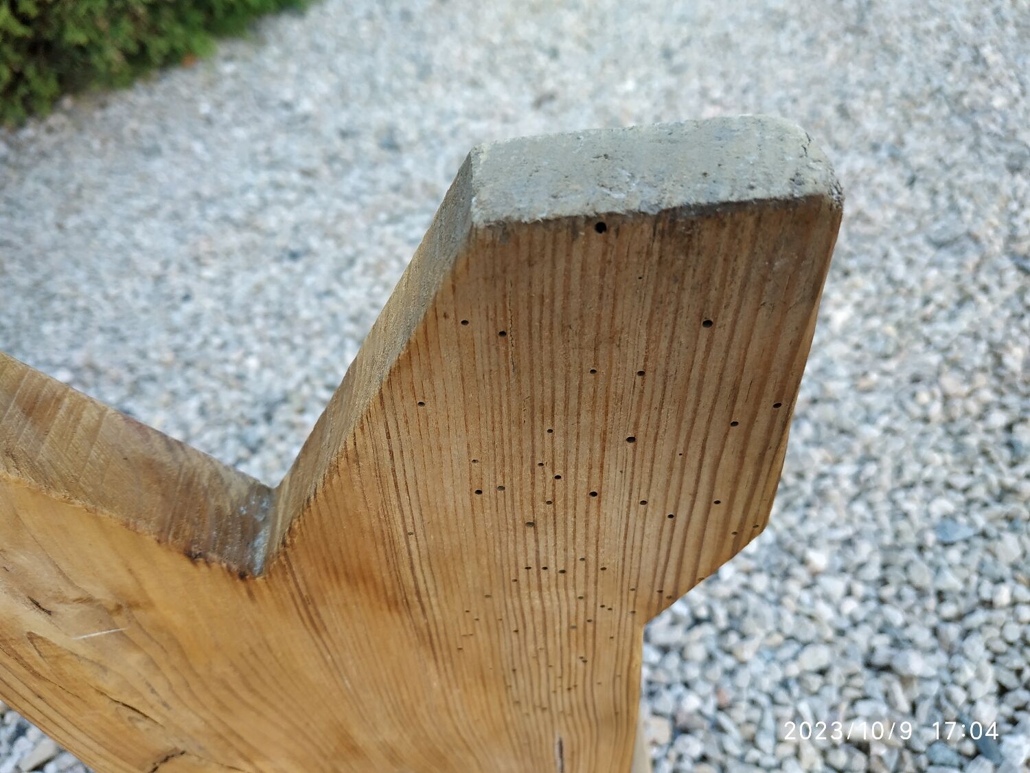 Wooden bench