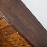 Antique apothecary furniture in oak France early twentieth century