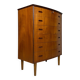 1960s Vintage Danish Bow-Front Teak Chest of Drawers