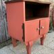 Art Deco bedside table, terracotta, 1930s/40s