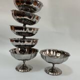 Stainless steel ice cream or dessert cups from the 70s