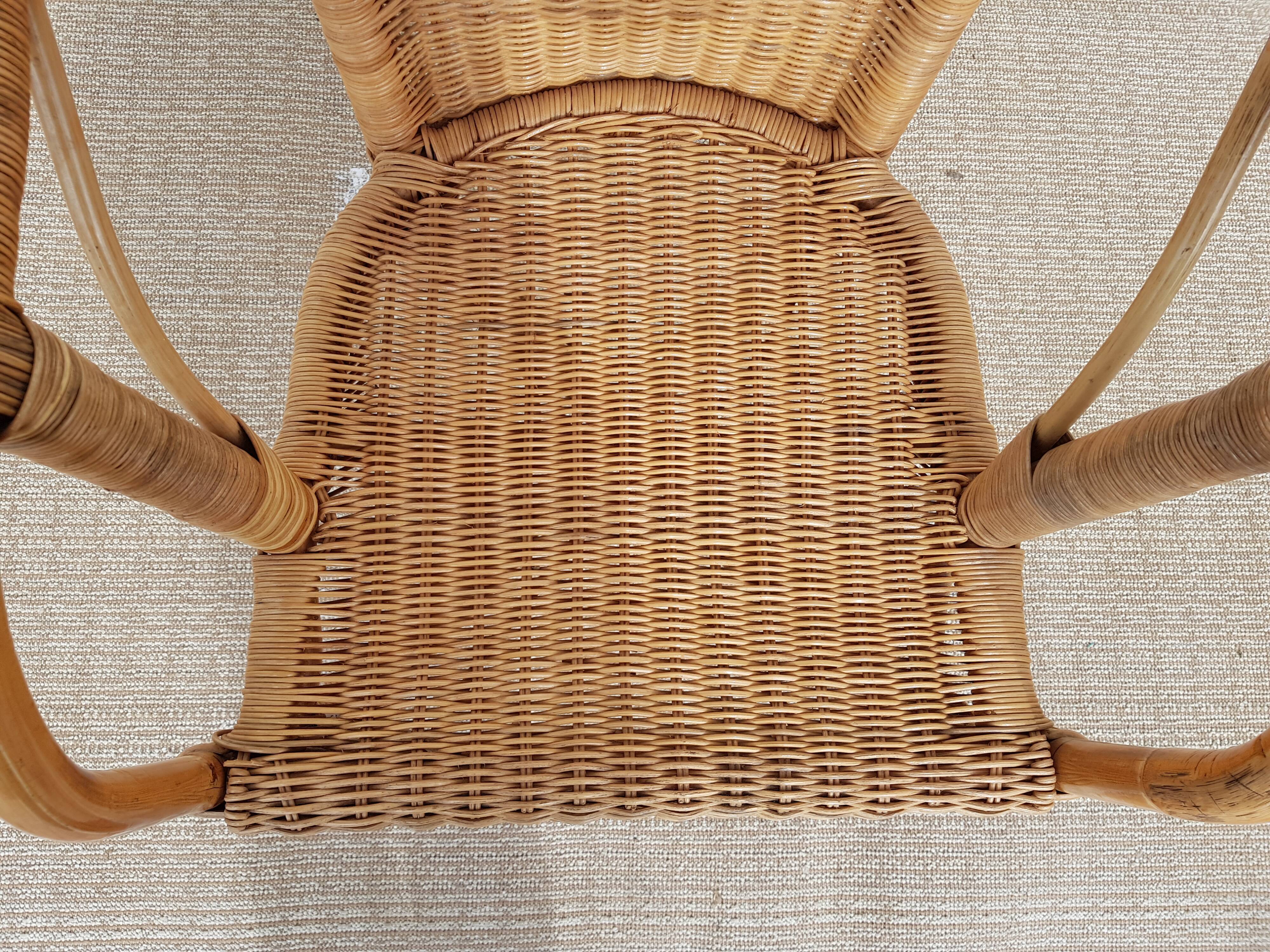 Old chair in bamboo 60s