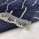 Custom black Berber rug. Pure wool rug made entirely from hand