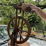 Wooden spinning wheel