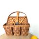 Vintage rattan hanging basket