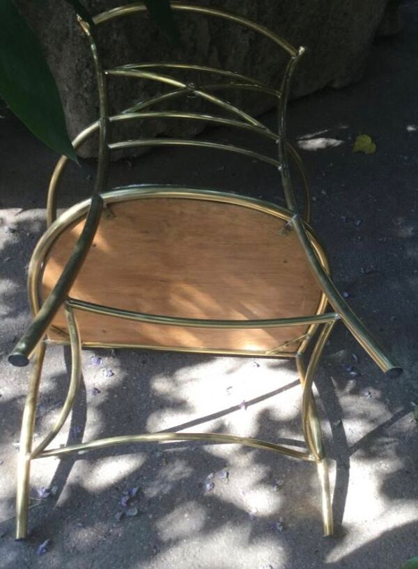 fauteuil de bureau vers 1950/60 en laiton