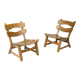 Paire de chaises brutalistes en chêne par Dittmann & Co pour Awa Radbound, 1960s
