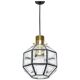 Iron and clear glass pendant by Limburg, Germany, 1960s