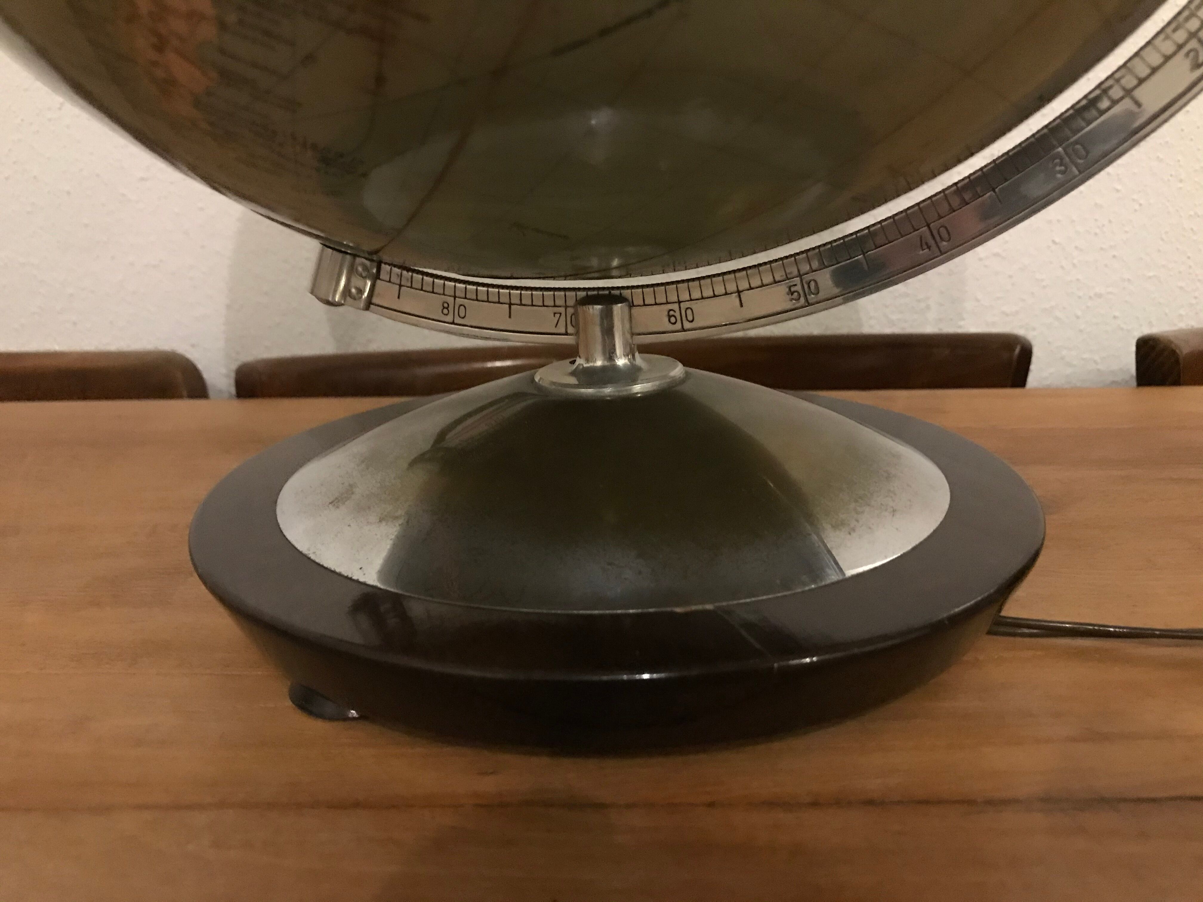 Globe en verre Illuminé de Columbus Paul Oestergaard 1950 vintage design