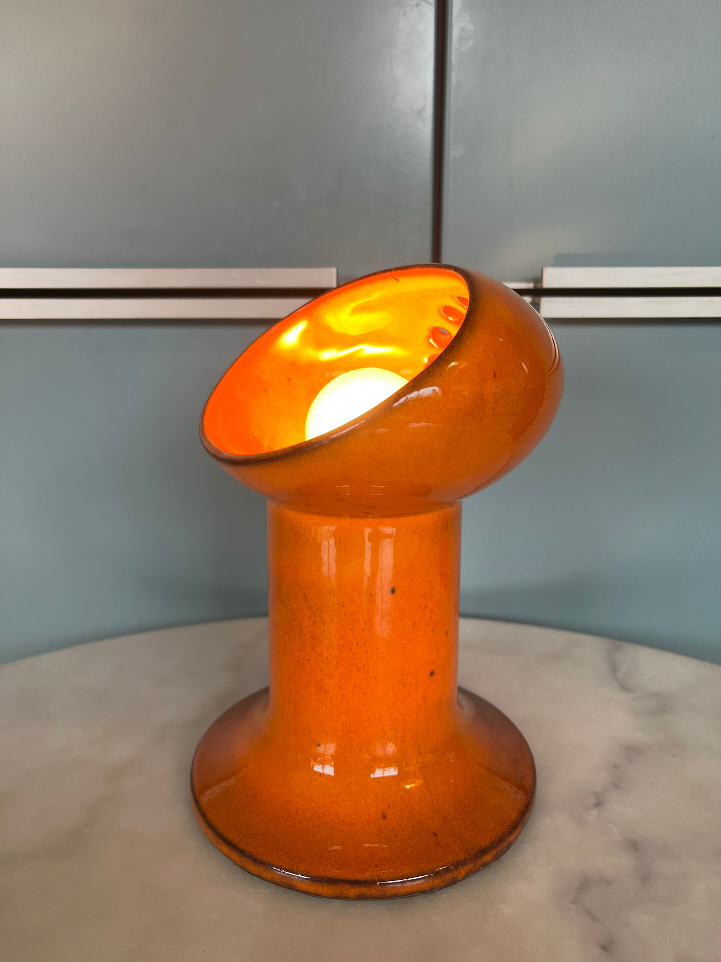 Lampe céramique space age style Marcello Cuneo