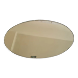 Beveled oval mirror