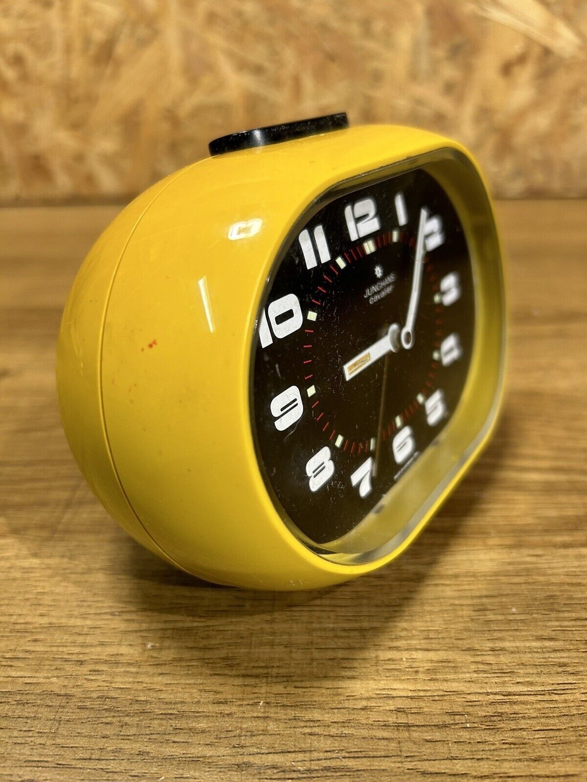 Old mechanical alarm clock, "Junghans Cavalier", vintage, 70s, pop decoration