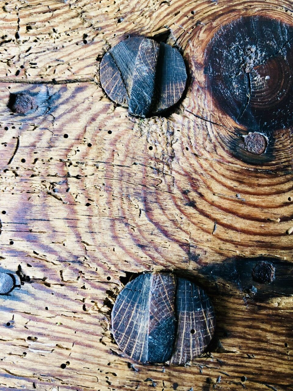 Oak farmhouse bench, circa 40's /50's