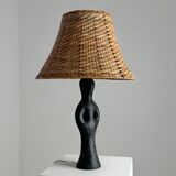 Lampe anthropomorphe en marbre noir vintage