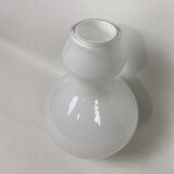 "Leonardo" rounded white glass vase