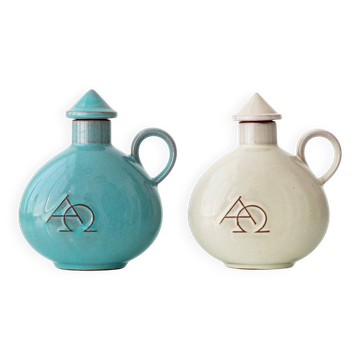 Carafes Bauhaus Alpha Omega par Theodor Bogler, 1948-1968