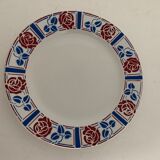 5 flat plates Sarreguemines, Tabarin model