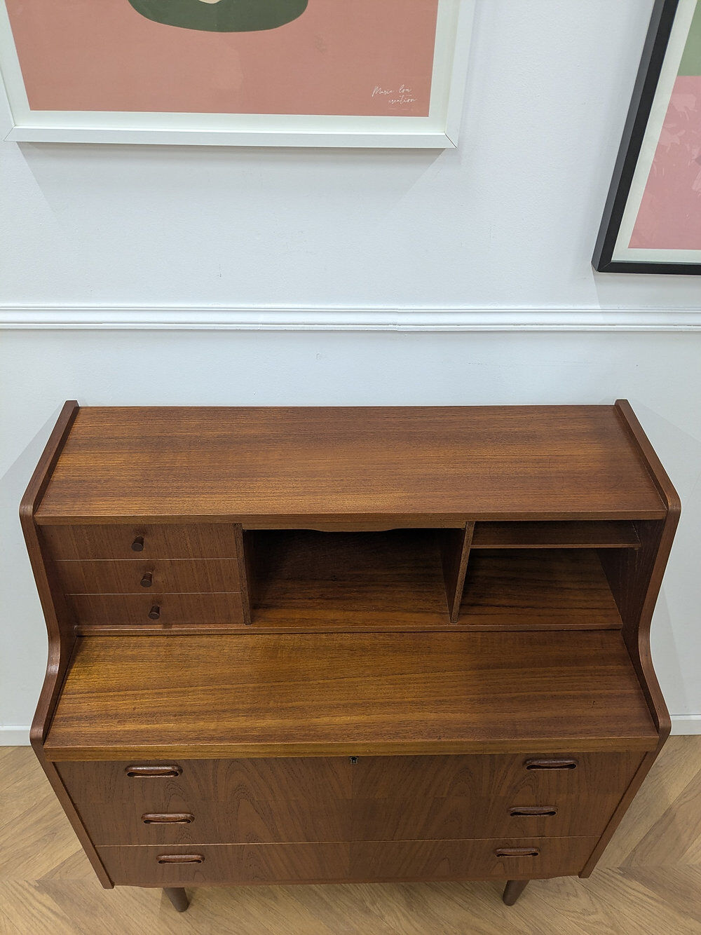 Vintage Scandinavian teak secretary