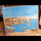 Oil sue canvas in old linen