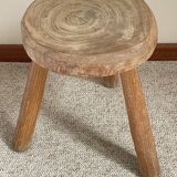 Vintage Solid Wood Tripod Stool