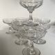 Set of 10 glasses of champagne 1870 in crystal ringing with flat ribs