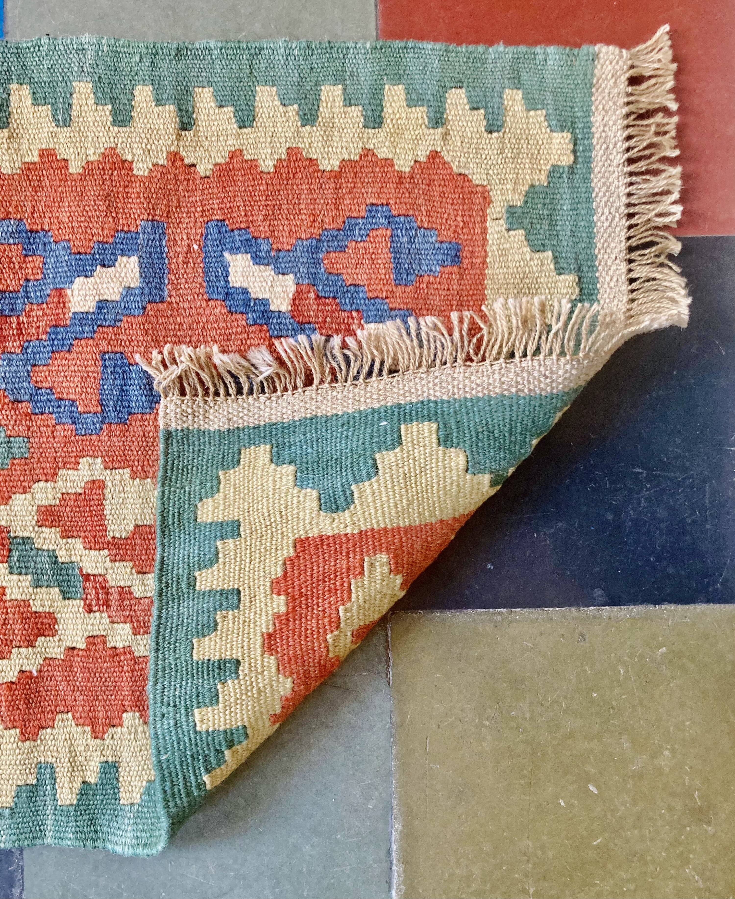 Small kilim Shirazi carpet Iran 41x62cm