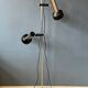 Mid-century floor lamp with two black/chrome spotlights