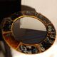 Old vintage round ceramic mirror