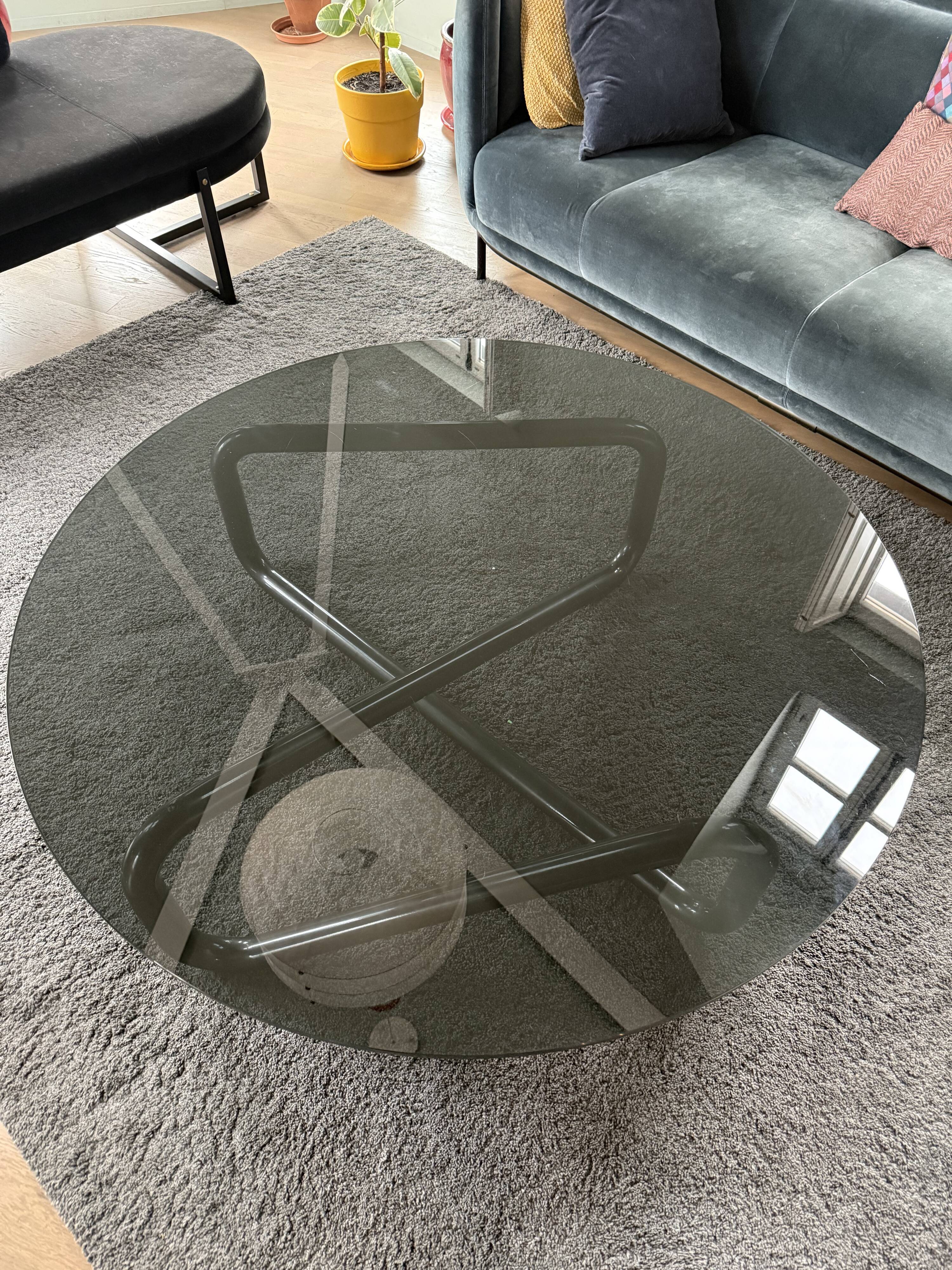 Smoked glass coffee table