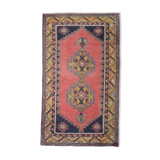 4x7 Tapis Vintage Rose Contemporain Ancien