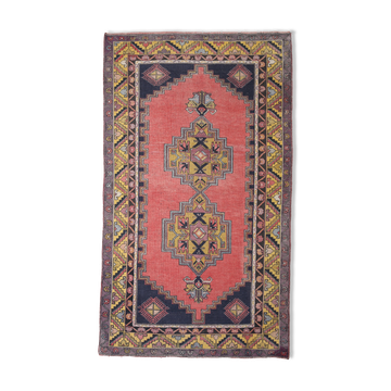 Tapis vintage rose antique 121x211