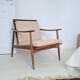 Scandinavian style armchair in solid wood – 1950s/60s