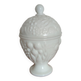 Pot Avon sur socle en verre de lait