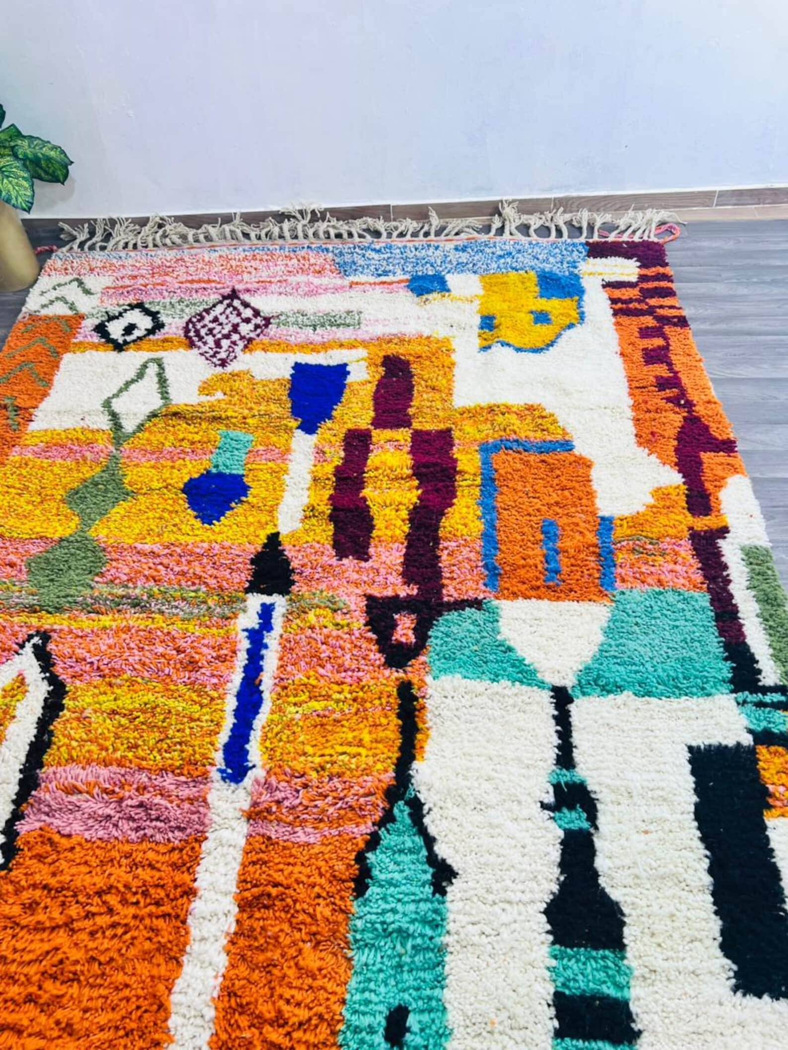 Handmade Berber rug in wool 150cm/250cm
