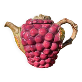 Théière barbotine raisin vintage