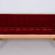 Red Midcentury Modern Oak Sofa, 1950s, Original well preserved upholstery
