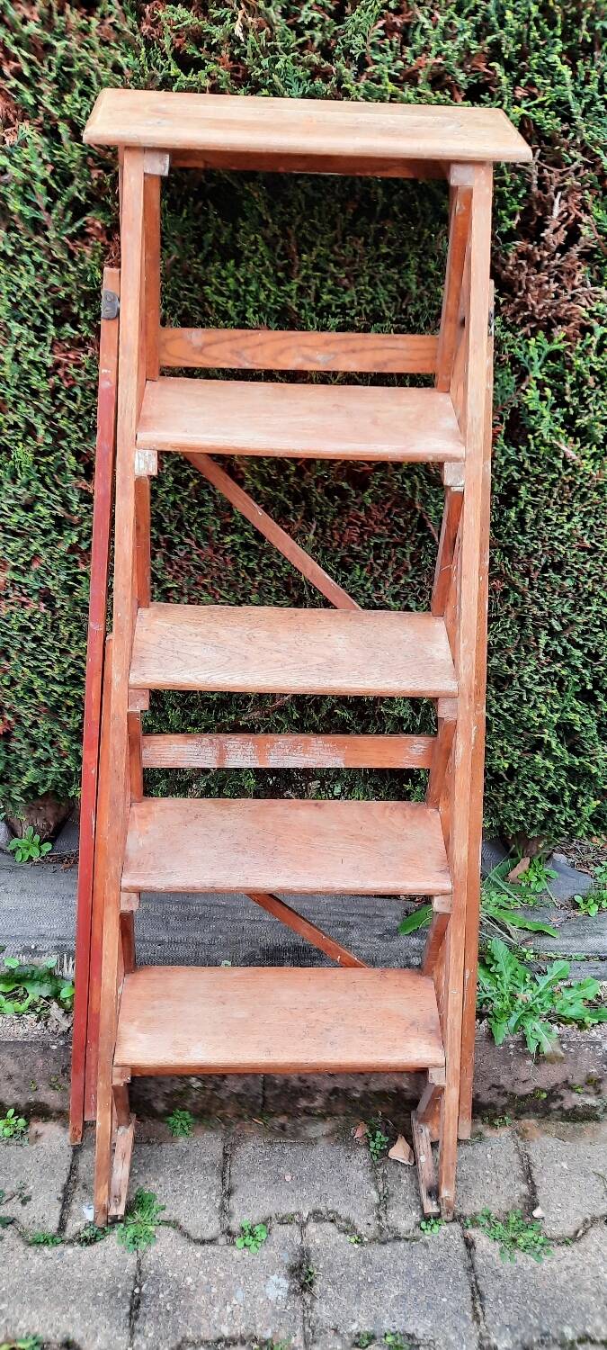 Varnished painter's step ladder