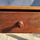 Pine farmhouse table ● Honey patina & Zebra grain