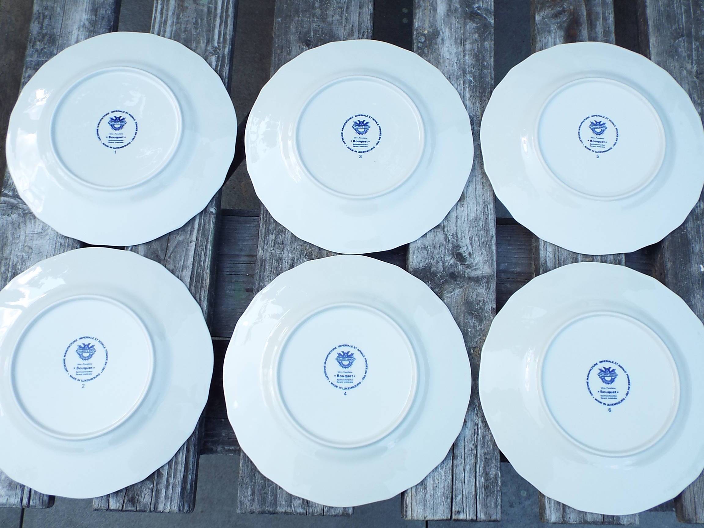 6 dessert plates Villeroy and Boch model Bouquet lot1