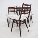 Set de 6 hêtres « Boomerang » chaise de salle à manger, Tchécoslovaquie