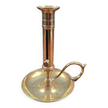 Old brass cellar rat, sliding candlestick 20 cm