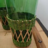 4 orangeade glasses with braided base