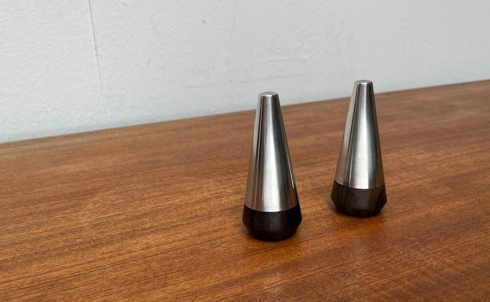 Pair of Danish Mid-Century Salt and Pepper Shakers by A&B Lundtofte, 1960s