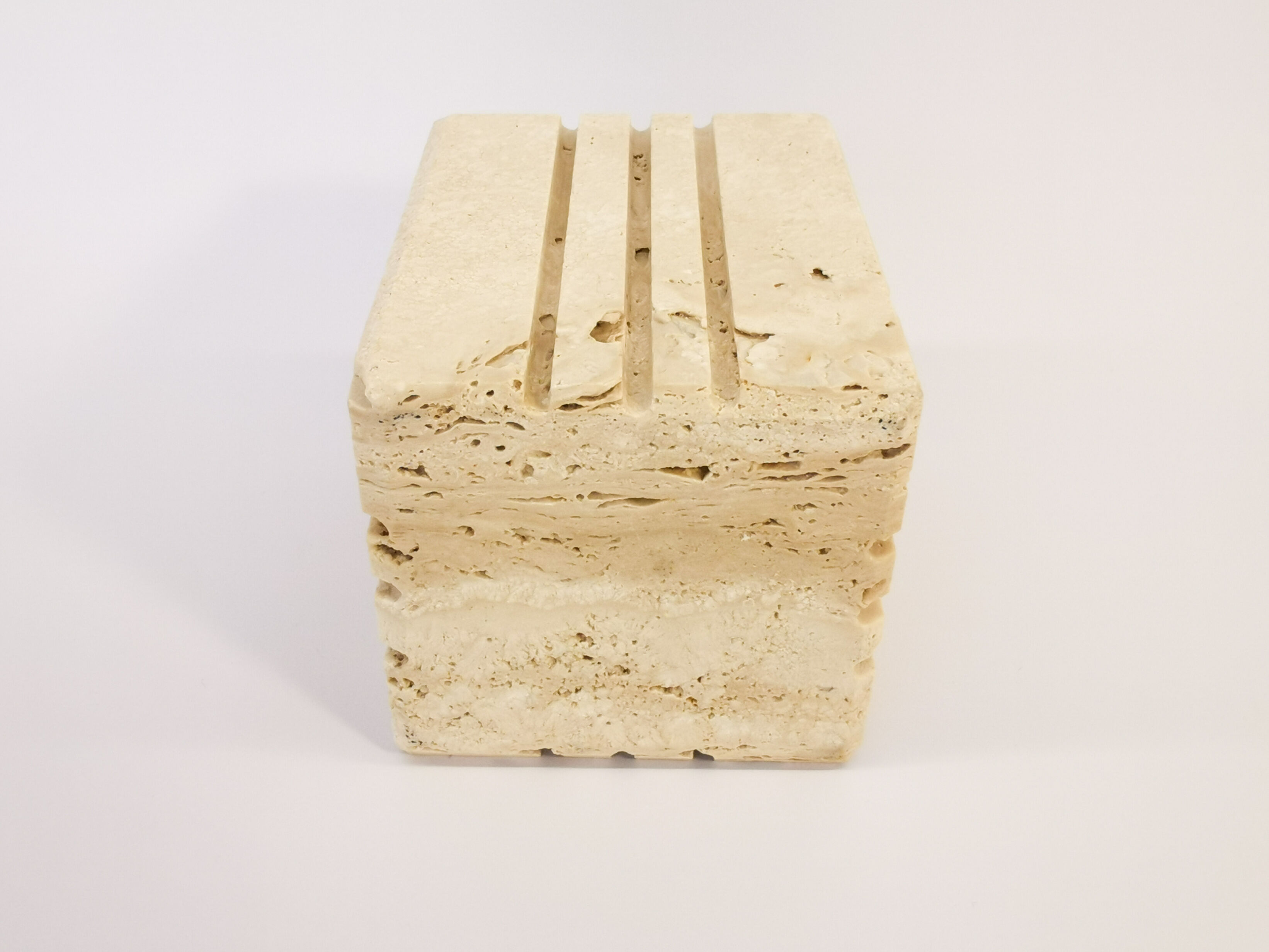 Pencil holder in travertine by Cerri Nestore, 1960