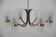 Brass and Glass Chandelier in Lyfa Style, Denmark, 1970s